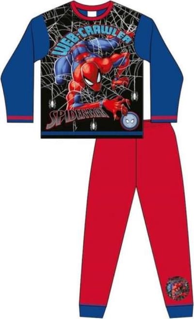 Spiderman Pyjama - Maat 134/140 - Blauw met rood - Spider-Man - Jongenspyjama