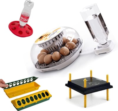 UniEgg™ Kuikenpakket Slimme broedmachine M12 vol automatische broedproces | Warmteplaat tot 25 kuikens | Voerbak voor 500 gram voer | drinkbak tot 1 liter