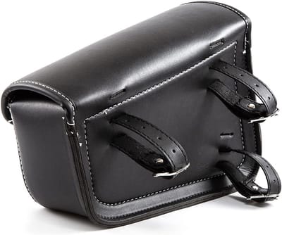 Motorcycle Side Bag - PU Leather Saddlebags - Zwarte Tool Bag (Links)