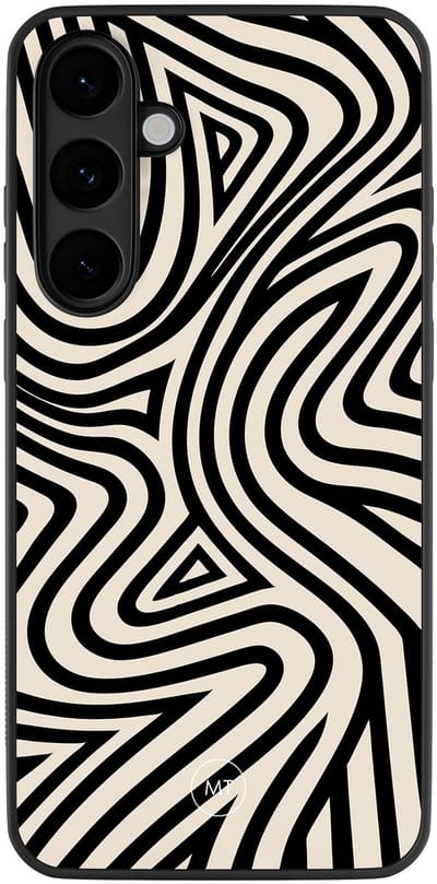 Hoesje geschikt voor Samsung Galaxy S25 FE - Groovy lines - TPU Hard Case Backcover - Multi - Mooie Telefoonhoesjes