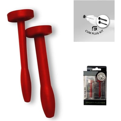 Sport Fucker - Cum Plug Kit - Spermstoppers - Siliconen - Rood