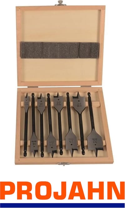 Projahn speedboorset 8 delig, diameter 12-16-18-20-22-25-28-32 mm