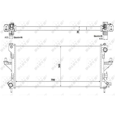 Radiator, motorkoeling NRF 53199