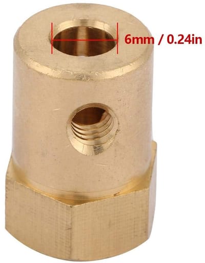 Dailygoods- Motor Connector - Messing Koppeling - Set van 4 Stuks - Binnendiameter 2/3/4/5/6/7/8 mm - Duurzaam - Geschikt voor Speelgoedauto's/Robots