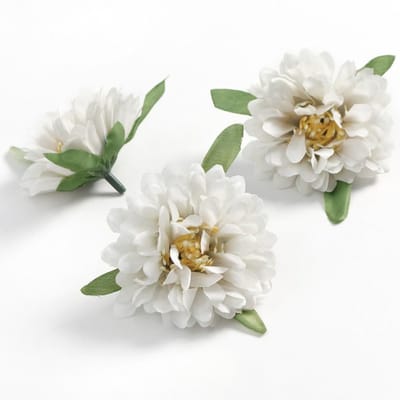 Dailygoods- Kunstbloemen 5 Stuks - Mini Pioenroos - Kunstbloemen Decoratie - Zijde Bloemkoppen - Voor Bruiloft/Feest - Lichtgewicht 7 cm - Nep Bloemen
