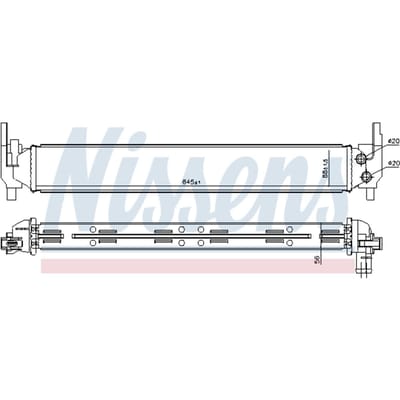 Lage-temperatuurRadiator, laadluchtRadiator NISSENS 65331