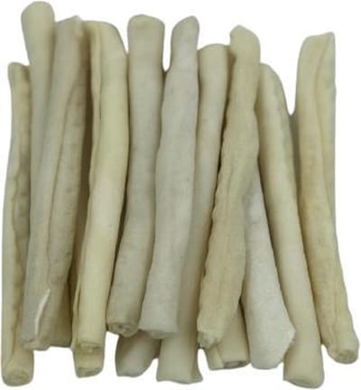 Kauwstaaf Witte Rol 15cm 15 stuks - Hondensnacks - Kauwsnacks - Hondenbot - Kauwbot - Gedroogd