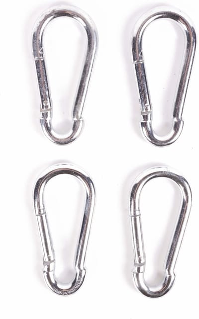 Benson Set karabijnhaken - Ø 10 x 100 mm - zilver - 4 stuks