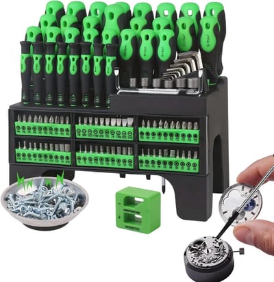 Schroevendraaierset - Reparatieset Handgereedschap - Apparaat Onderhoud - Magnetische Tip - 26 cm - Groen