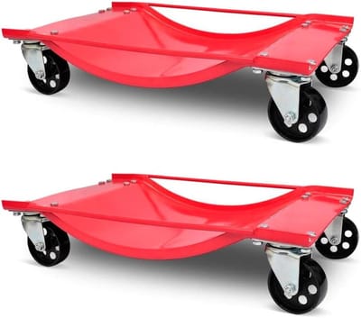 Autotransport Trolleys - Verplaatsingsplatformen - Zware Objecten Verplaatsen - Hoge Draagkracht - 450 kg Per Stuk - Rood
