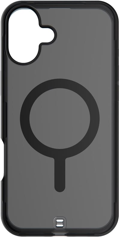 BodyGuardz Ace Pro hoesje iPhone 16 Plus – Opstaande randen voor camera & scherm – Zacht, ergonomische bumper met antislip grip – Ingebouwde MagSafe-ring - Zwart