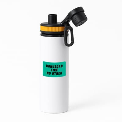 Hacebo® - bonusdad like no other waterfles met draaidop oranje - Vader - geweldige bonusvader - niemand anders - verjaardag - cadeau - kado - bedankje - geschenk - water fles - 850ML