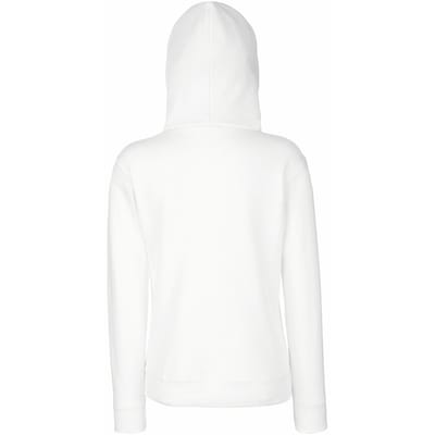 Fruit Of The Loom Vrouwen Dames Fit Sweatshirt Met Capuchon / Hoodie (Wit)