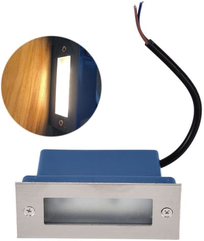 Dailygoods- Treden LED Waterdicht IP55 - Roestvrij Staal - Hoge Hittebestendigheid - Hoge Helderheid - Antistatisch - Voor Binnen/Buiten - Trapverlichting