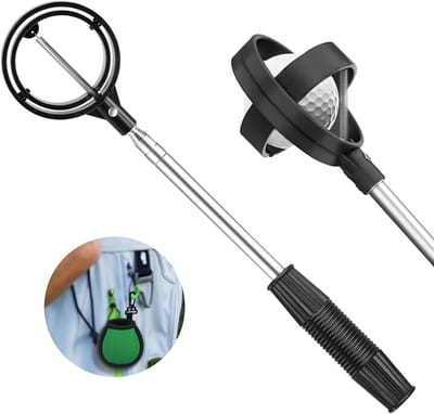 Telescopische Golfbal Verzameltang van RVS voor Water en Bos, Ideaal voor Golfaccessoires en Cadeaus voor Golfers