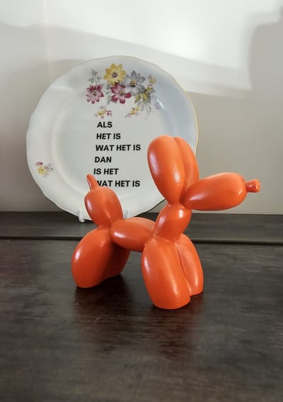 Ballon Hondje Goud - Balloondog - Teckel - Ballon Dier - Decoratie - Woonaccesoire - Gold - Wiener - Beeld - Beeldje