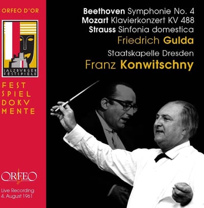Friedrich Gulda, Staatskapelle Dresden, Franz Konwitschny - Beethoven: Symphony No.4 | Mozart: Klavierkonzert Kv488 | Strauss: Symphony Domestica (2 CD)