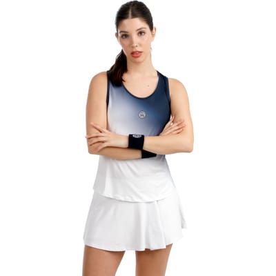 BIDI BADU Crew Racerback Tanktop Dames-donkerblauw, wit