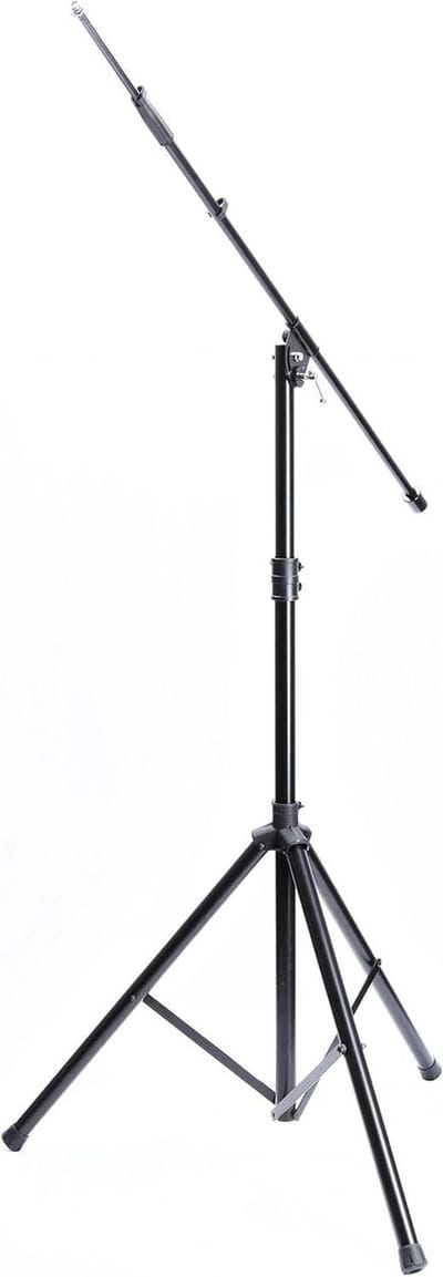 Microfoon Statief - H standard - Muziek Opnemen - Stabiele Constructie - 153 cm - Zwart