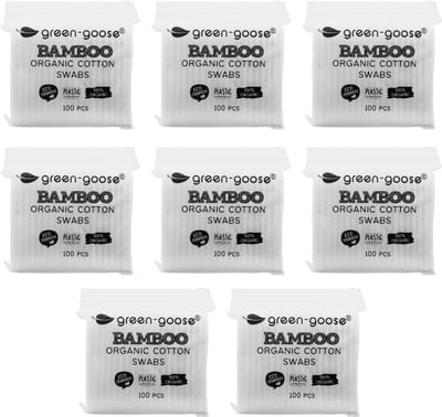 XINLemei Biologisch Afbreekbare Bamboe & Katoenen Wattenstaafjes - Pak Je Voordeel - 8x100 Stuks