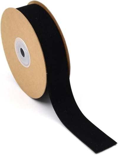 Zwarte Fluwelen Lint van 5 Yard/Roll, 25mm Breed, Decoratief Tape voor Haaraccessoires, Kleding, Cadeaus en Bloemverpakking