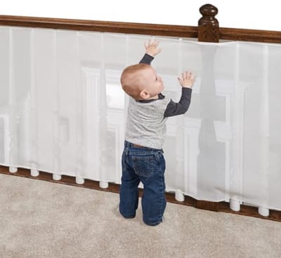 Veiligheidsnet voor kinderen en huisdieren | 2 meter verstelbaar valbeschermingsnet voor trappen en balkons
