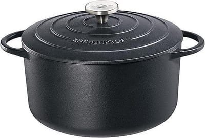 Küchenprofi Provence 24cm rond zwart, gietijzer , 4,2 liter