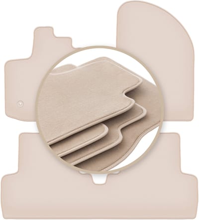 PREMIUM beige vloermatten voor: Dacia Lodgy minivan 2012-