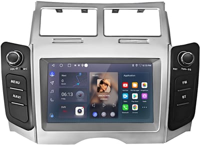 Junsun Android 15 Autoradio Geschikt Voor Toyota Yaris/Vitz/Platz 2005-2012 Accessoires, 2GB+64GB, Draadloze CarPlay & Andriod Auto ,Bluetooth, GPS-navigatiesystem, 7-inch HD Touchscreen, SWC, WiFi, RDS, USB, DAB+, DSP, Quad-core processor