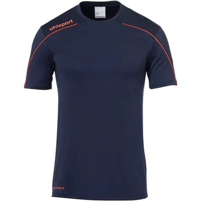 Uhlsport Stream 22 Shirt Korte Mouw Kinderen - Marine / Fluorood | Maat: 116