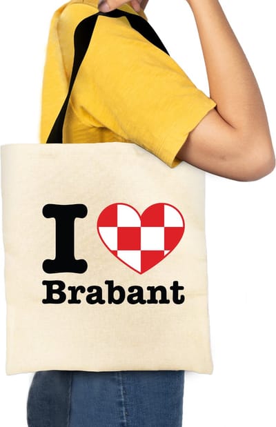 Tote Bag I Love Brabant - Carnavalskleding Dames - Carnaval Accessoires - Tote Bag - Draagtas - Totebag - Brabant