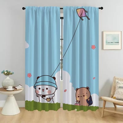 Bubu en Dudu Gordijnen voor Woonkamer Gordijn voor Kamer 2 Panelen Home Interieur Gordijnen Scheidingsgordijnen Halloween Decoratie W50xH70cmx2pcs-CL gray