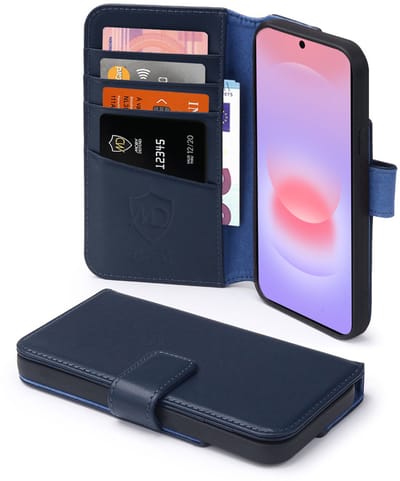 MobyDefend Hoesje - Geschikt voor Samsung Galaxy A37 - Luxe Leren Wallet Bookcase - Blauw