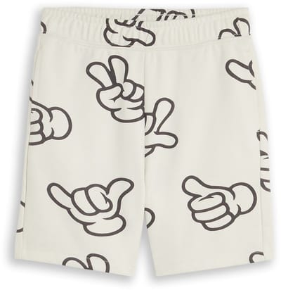 Tom Tailor - Sweatshorts met patroon - Maat 110 - off white grey hand design