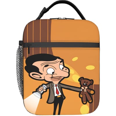 Grappige Komedie Karakter Lunchtas Mr.Bean Kantoor Lunchbox Voor Kind Thermische Lunchtassen Waterdicht Draagbare Geïsoleerde Koeltas as picture