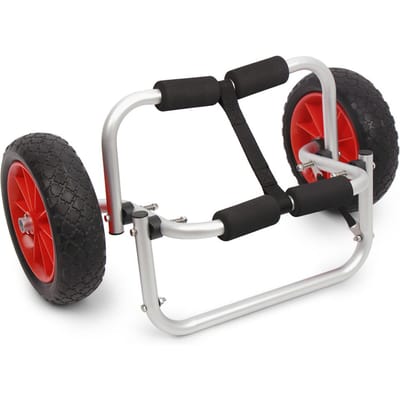 Chariot de transport pliable à deux roues, capacité de chargement de 65KG, chariot de transport à deux roues pour Kayak et canoë