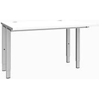 Schäfer Shop  Genius Bureautafel MODENA FLEX, 4-poot rechthoekige buis, tweezijdig, B 1200 mm, wit