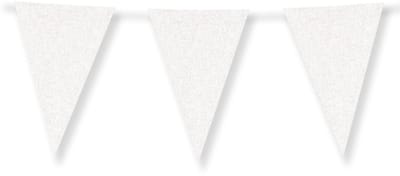 Glitter Vlaggen Wit - Paperdreams - 20 x 30 cm - Feestvlaggen - Feestversiering & Decoratie