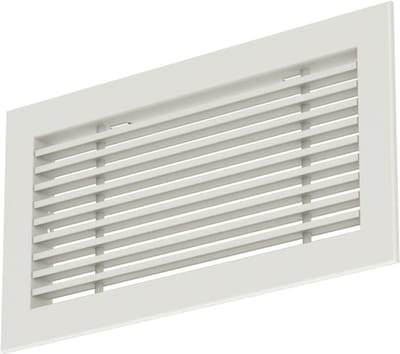 Econox Staafrooster aluminium â€“ met klemveren â€“ 300x100 mm â€“ RAL 9010