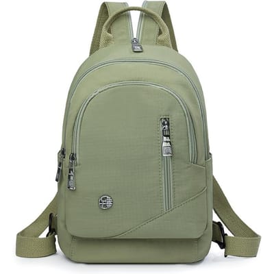 Draagbare Multifunctionele Buitenreizen Rugzak voor Vrouwen Drie-in-één Lichtgewicht Borsttas Modieuze en Veelzijdige Casual Crossbody Tas One Size groen