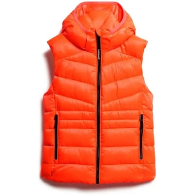 Superdry - Gewatteerde Fuji bodywarmer met capuchon - Dames - Gilets