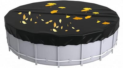 Ronde zwembadhoes - Trampoline beschermhoes - Buiten bescherming - Weerbestendig ontwerp - 162x30cm - Zwart