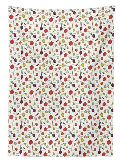 ABAKUHAUS Tafelkleed met groenten 140x170 cm – multicolor, wasbaar