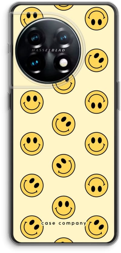 Case Company® - Hoesje geschikt voor OnePlus 11 hoesje - Smiley N°2 - Soft Cover Telefoonhoesje - Bescherming aan alle Kanten en Schermrand