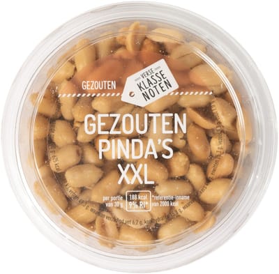 Verse Klassenoten Pinda's XXL Gezouten - 9 x 210 gr - Voordeelverpakking