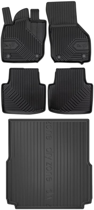 Frogum Volkswagen Passat B9 MHEV Kombi vanaf 2023 - Mattenset & Kofferbakmat - Hoge Laadvloer - TPE - 4 cm Rand