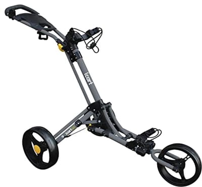3 Wiel Duwwagen voor Golf - Grijs/Zwart