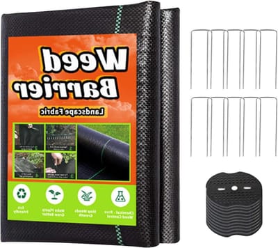 Bodembedekker Grasbarrière - Tuinmat Grasblokker - Onkruid Voorkomen - Waterdoorlatend Geotextiel - 10x1 Meter - Zwart