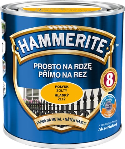 Hammerite Direct roest glad 0,7 l, geel