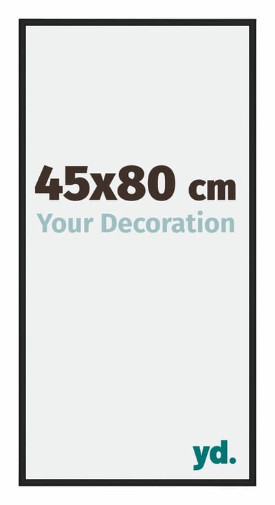Your Decoration - Fotolijst 45x80 cm - Aluminium - Zwart Hoogglans - Miami